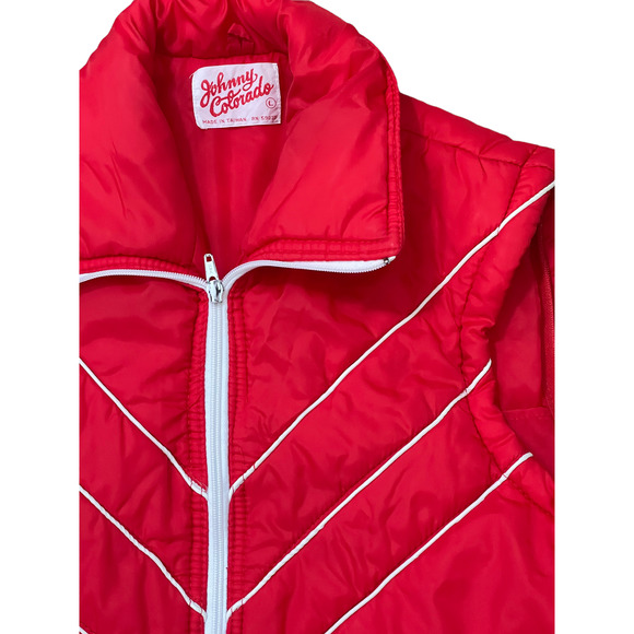 Winter Vest 100% Re Nylon Vintage Ski VEST Unisex size L 1970s - Picture 3 of 7